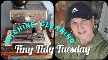 ESPRESSO MACHINE CLEANUP // HOME ORGANIZING GADGETS THAT I LOVE  // TINY TIDY TUESDAY //  COLLAB