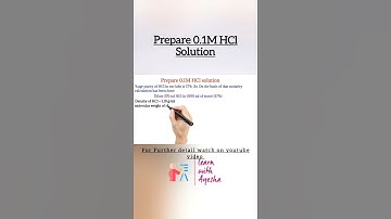 Prepare 0.1M HCl solution #shorts #viral #molarity #shortsvideo #molarsolution #molar
