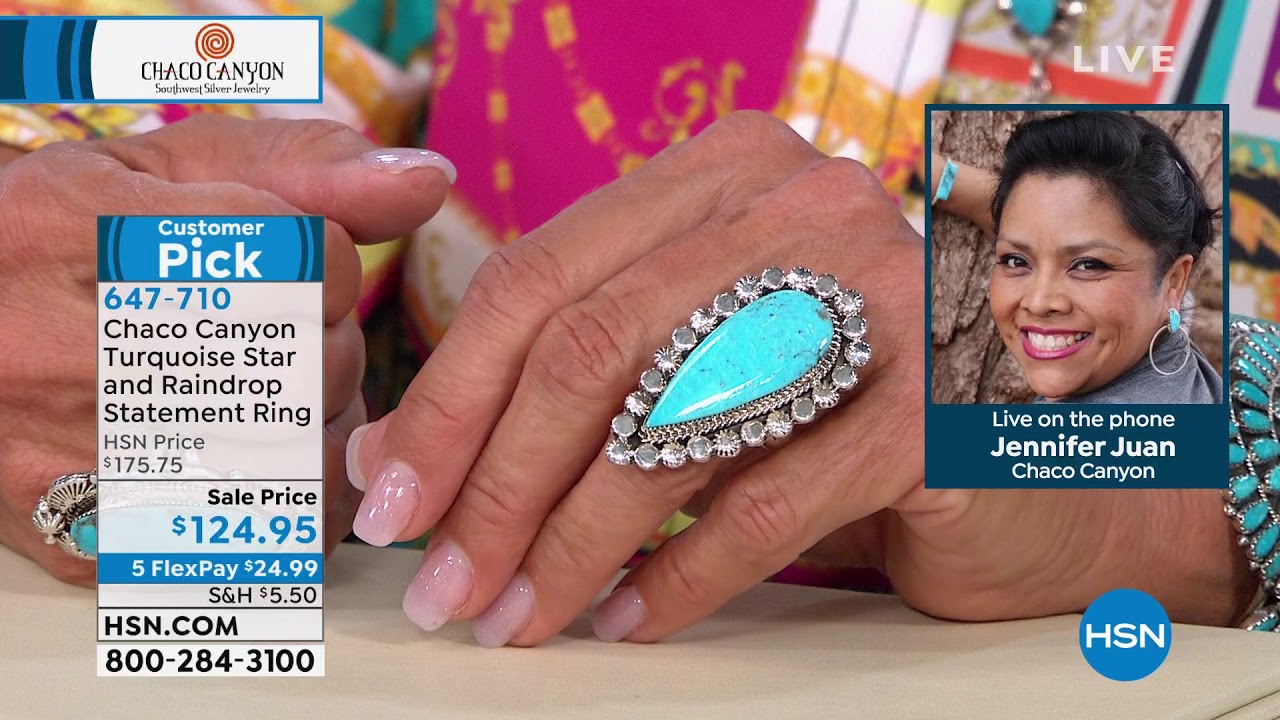 Chaco Canyon Turquoise Star and Raindrop Statement Ring - YouTube