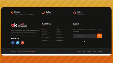 ASMR - How to Create Responsive Footer using HTML and CSS