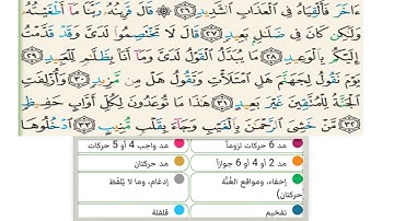 تفصيل الأحكام من الآية 27 إلى الآية 31 من سورة ق برواية حفص