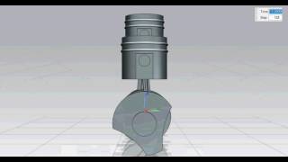 simulation of piston crank assembly in NX Cad