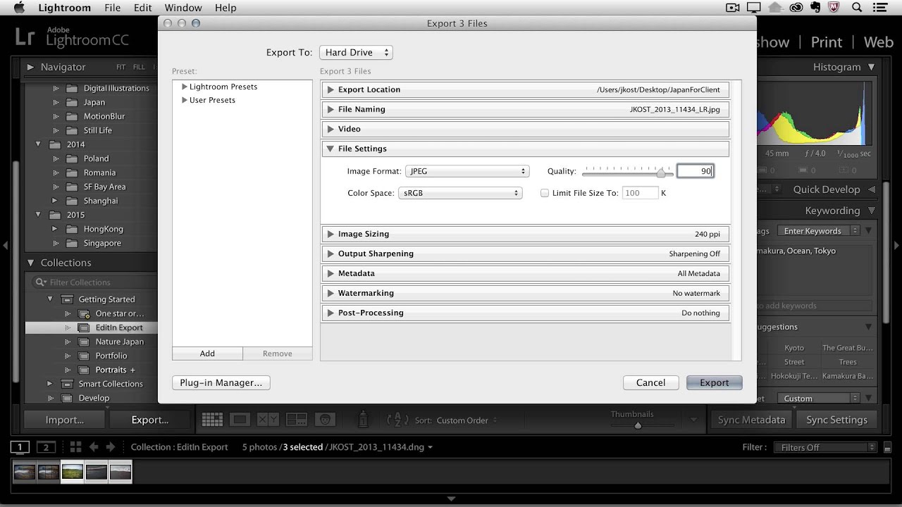 Lightroom Cc Exporting Images Youtube