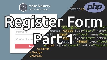 User Register Form creation with PHP and MySQL | Build User Registration Part 1/10