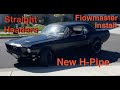 289 Open headers || H-pipe & Flowmaster install || 68 Mustang