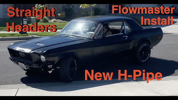 289 Open headers || H-pipe & Flowmaster install || 68 Mustang
