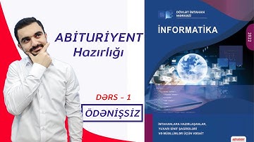 İNFORMATİKA  | 1.1. İNFORMASİYA VƏ İNFORMASİYA PROSESLƏRİ