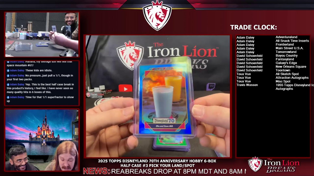 2025 Topps Disneyland 70th Anniversary Hobby 6-Box Half Case #3 Pick Your Land/Spot