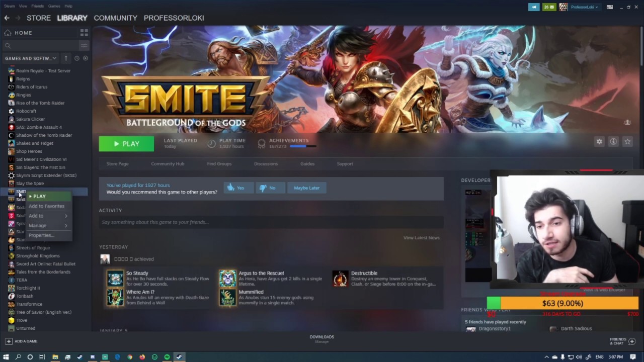 How to Enable the Logout Button on Steam for Smite! - YouTube