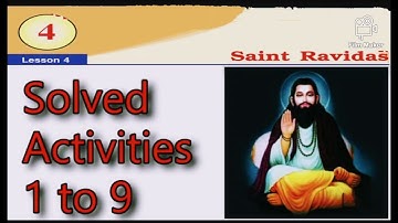PSEB Class 8 English Chapter 4 Saint Ravidas Solution - Solved Activities