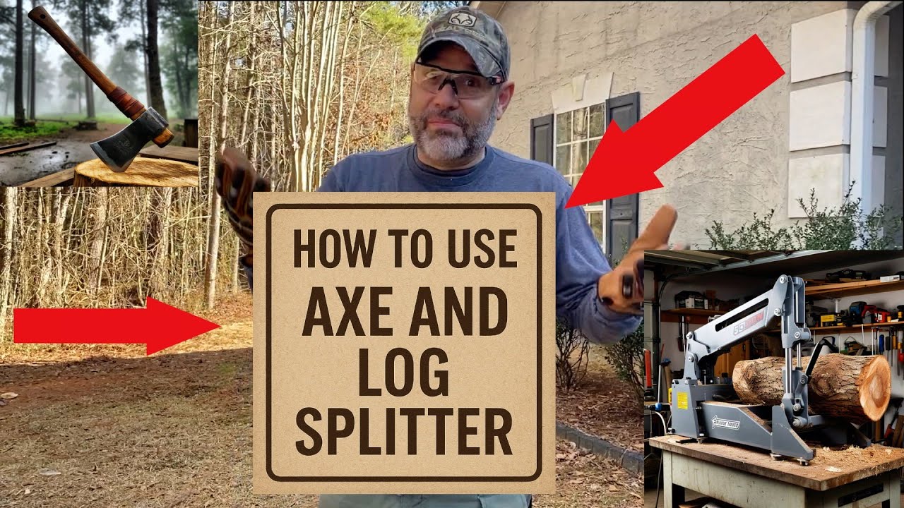 How to use Axe and Log Splitter - YouTube