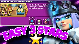 Golden sand & 3-Stary Nights Challenge(Clash Of Clan)#coc