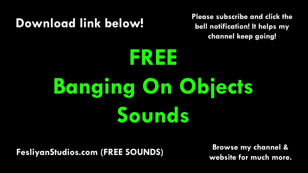 Free Banging On Objects Sound Effects Mp3 Download