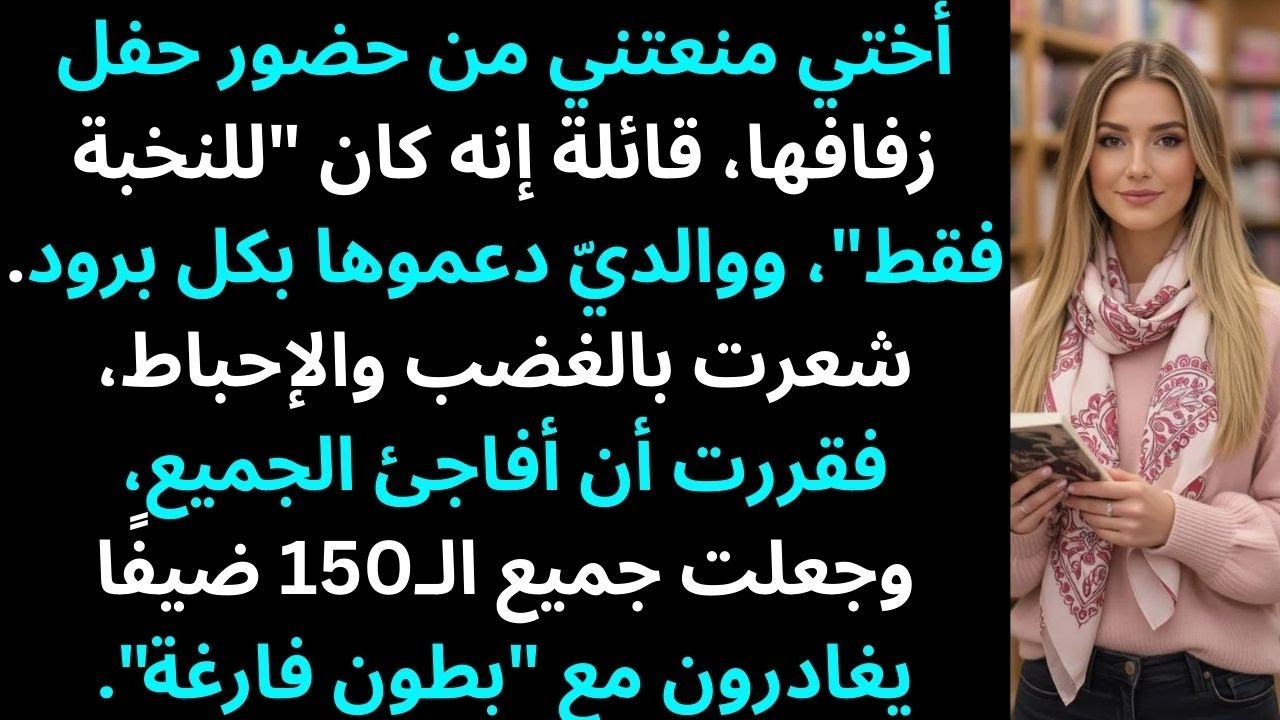 أختي منعتني من حضور حفل زفافها، ودعمني والديّ في ذلك! ولكن بعد ذلك اكتشفت...