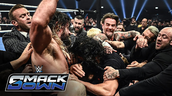 FULL SEGMENT - Roman Reigns, CM Punk, and Seth Rollins’ MAJOR BRAWL: SmackDown, March 21, 2025