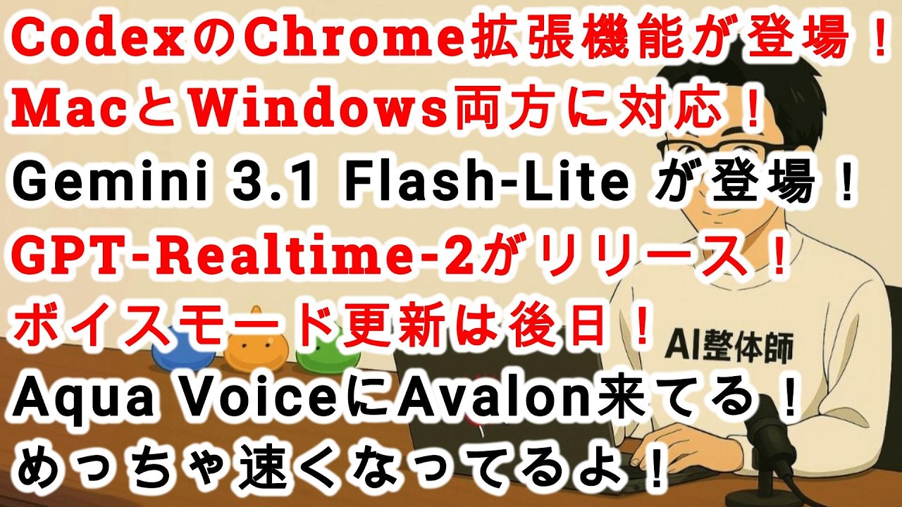 【ご成約】
6m オフィスチェア デスクチェア　メッシュ ロッキング機能 跳ね上げ式 ハイバック 椅子 チェアー PCチェア ワークチェア テレワーク　y021812m AI News No. 355] Codex Chrome extension released! GPT Realtime-2