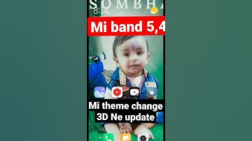 #short mi band 5,4 theme change || mi band new update। जल्दी करे यार