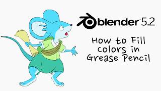 Blender 5.2 Tutorial: Much Faster Way to Fill Color in Grease Pencil