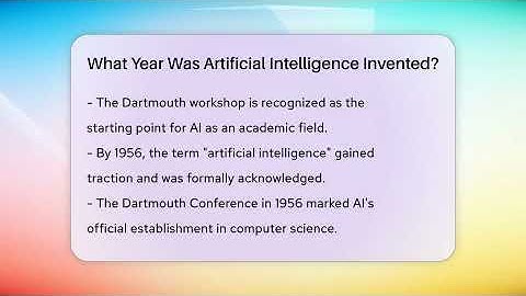 What Year Was Artificial Intelligence Invented? - The SciFi Reel