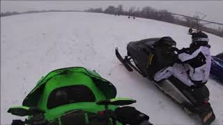 Vmax 600 triple violent crash during drag race