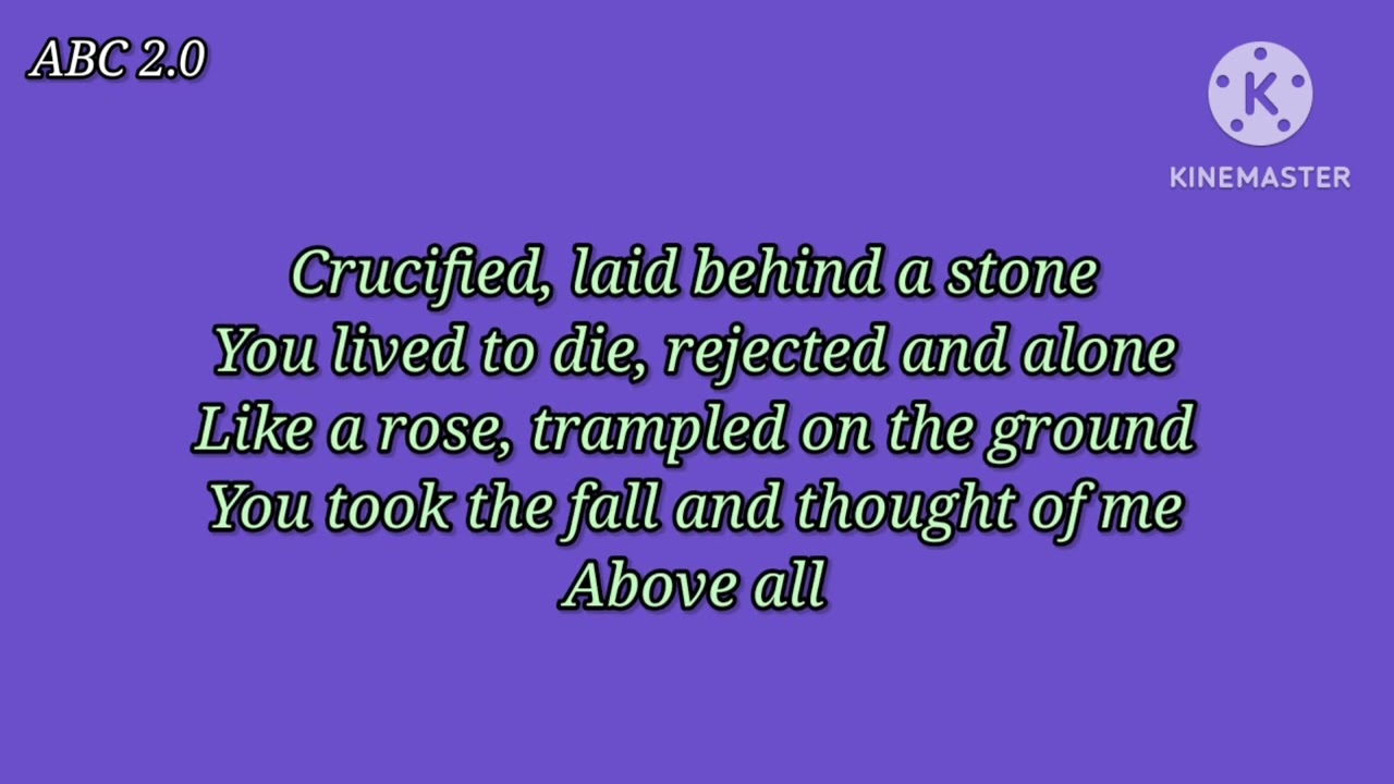 Above All _ karaoke areglo male key