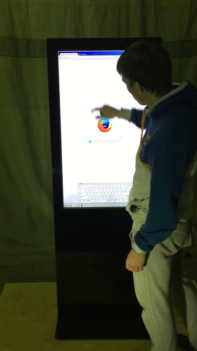 Сенсорная стойка, монитор 42" сенсорная ИК рамка на 1 касание - YouTube