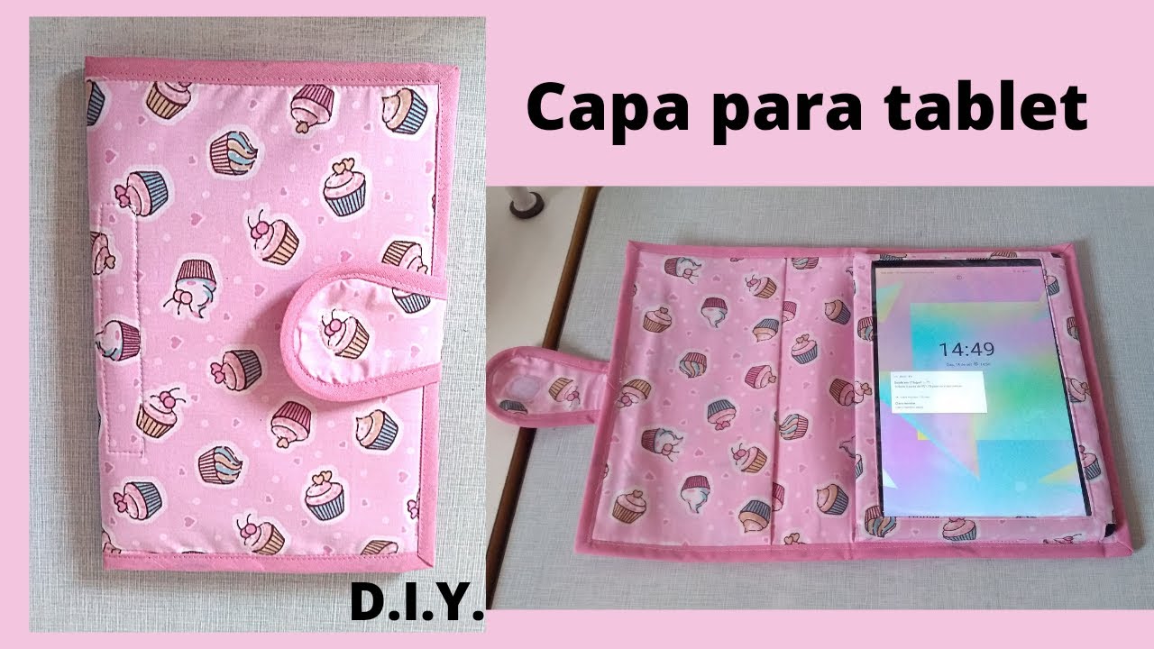 Capa para tablet com visor plástico/COMO FAZER CAPA PARA TABLET FÁCIL_ FAÇA VOCÊ MESMO. D.I.Y