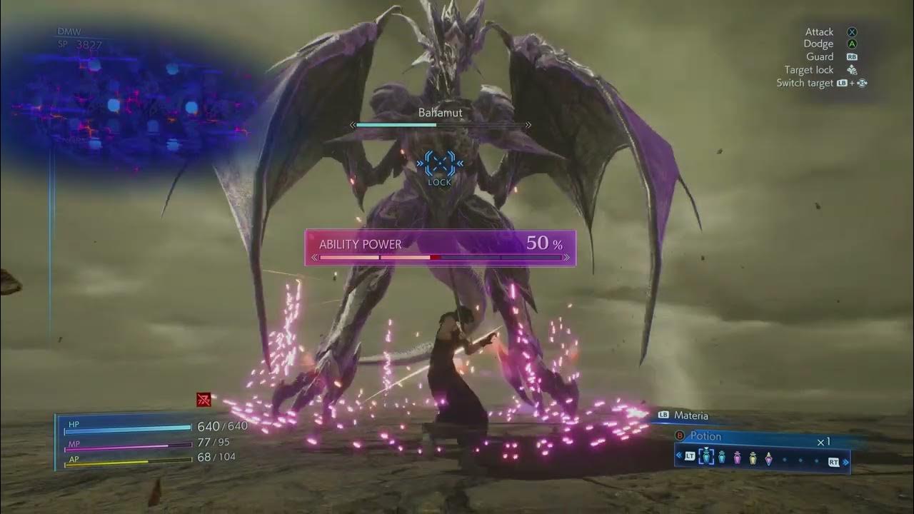 Crisis Core Reunion FFVII PC Chapter 2 LVL 6 Bahamut Hard 105 YouTube