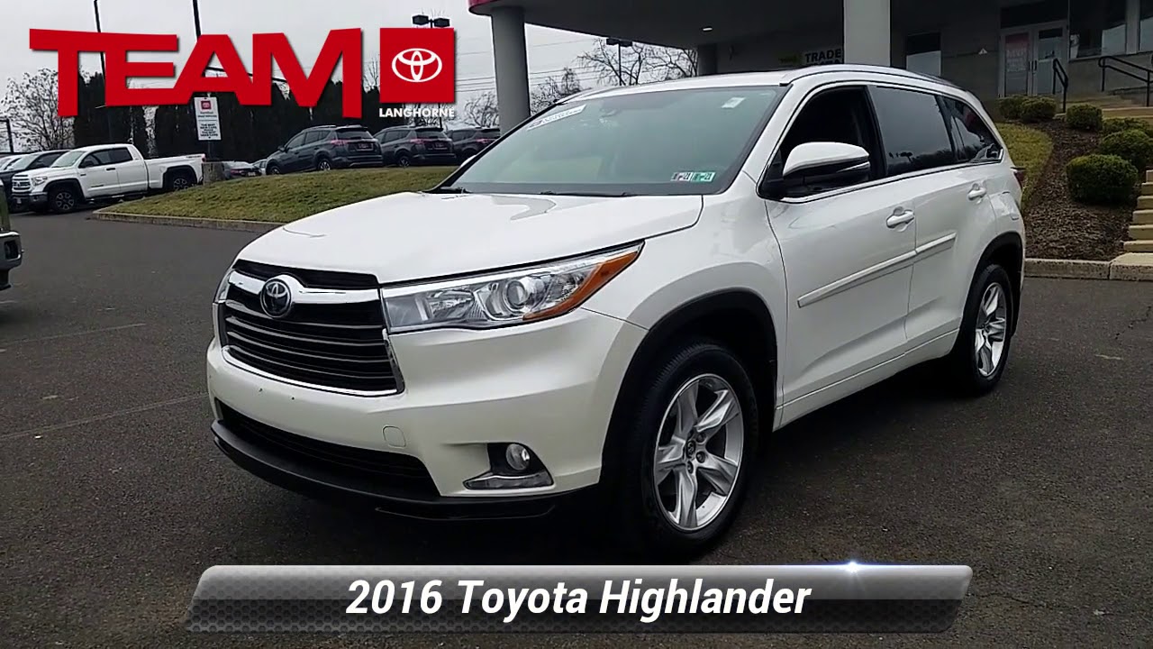 Certified 2016 Toyota Highlander Limited, Langhorne, PA 120281A YouTube