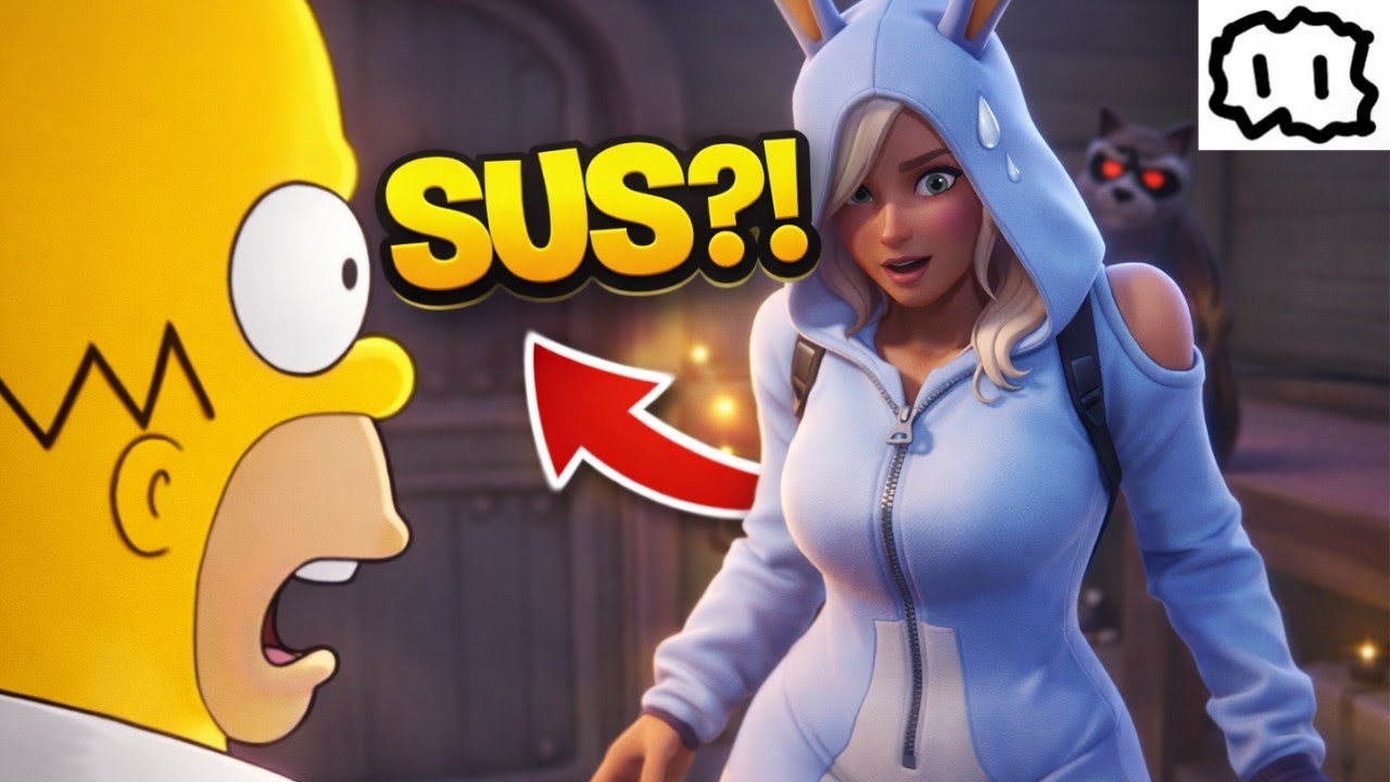😈 I Became Homer Simpson and RIZZED Everyone on Fortnite party royale sus 😈
