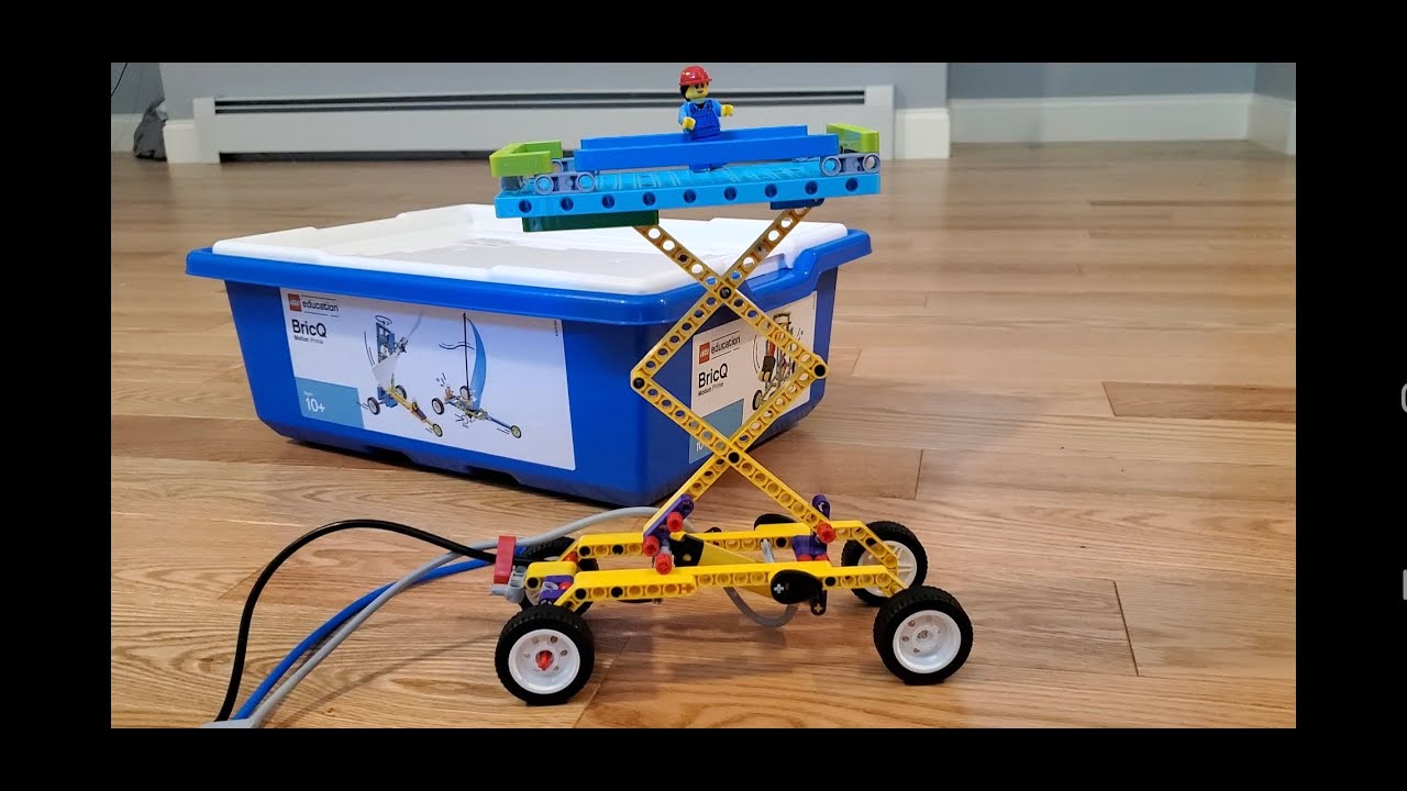 LEGO 45400 Pneumatic Scissor Lift BricQ Motion Prime YouTube