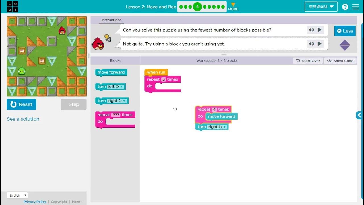Code.org: Lesson 2 - YouTube