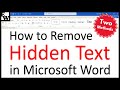 How to Remove Hidden Text in Microsoft Word