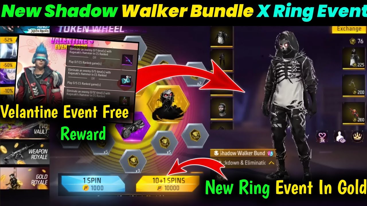 New Shadow Walker Bundle X ring Event | Valentine Event Reward Full ...