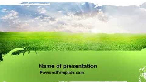 Aurora Over The Green Field PowerPoint Template by PoweredTemplate.com