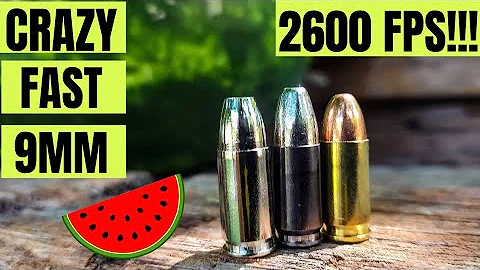 Crazy Fast 9mm!!! 2600 FPS!!! Watermelon Test  Does Bullet Speed Matter???