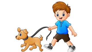 How to coloring cute dog and boy 🤩 step by step coloring for kids, Toddlers, kids