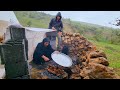 "Building the Wall of Ali's House: Beauty and Challenge in the Misty Rainy Weather"
