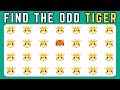 Spot the ODD One Out - Animals Edition 🐯🦒🦓 | Easy, Medium, Hard | Emoji Quiz