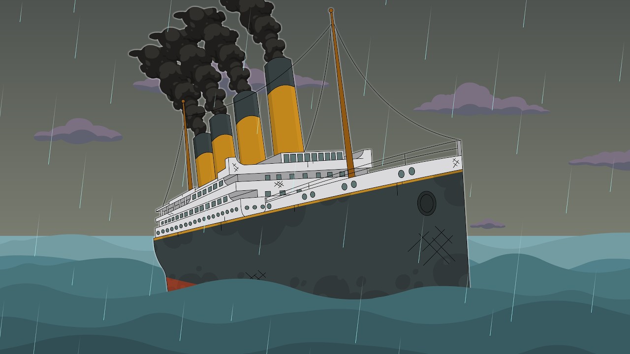 Titanic Caught in a Massive Storm | Animation