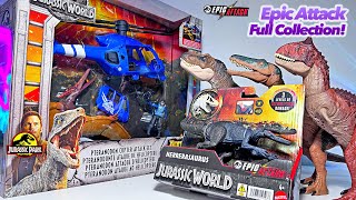 NEW! Full Epic Attack Jurassic World Collection! Baryonyx, T-Rex, Carnotaurus, Dilophosaurus, Raptor by Dan Surprise 34,411 views 1 month ago 29 minutes