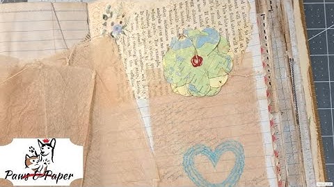 Washed and Worn: How to make a Grungy Junk Journal - Part 5: Embossed flips from Tea Bags.