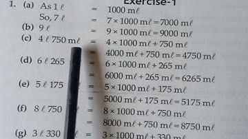 Class -3  |Subject- Math | Chapter-  13  |Topic- Measurement Of Capacity | Exercise-1 | 6-11-2020