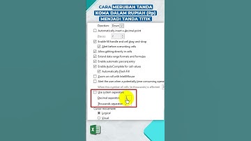 MENGUBAH TANDA KOMA PADA ANGKA RUPIAH MENJADI TITIK || TUTORIAL EXCEL