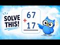 2-Digit Addition with Carrying (Easy for Kids)