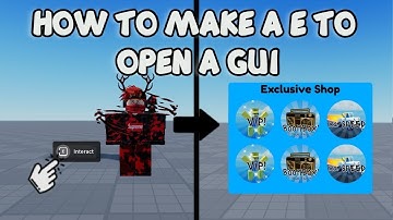 HOW TO MAKE A E TO OPEN GUI🛠 In Roblox Studio