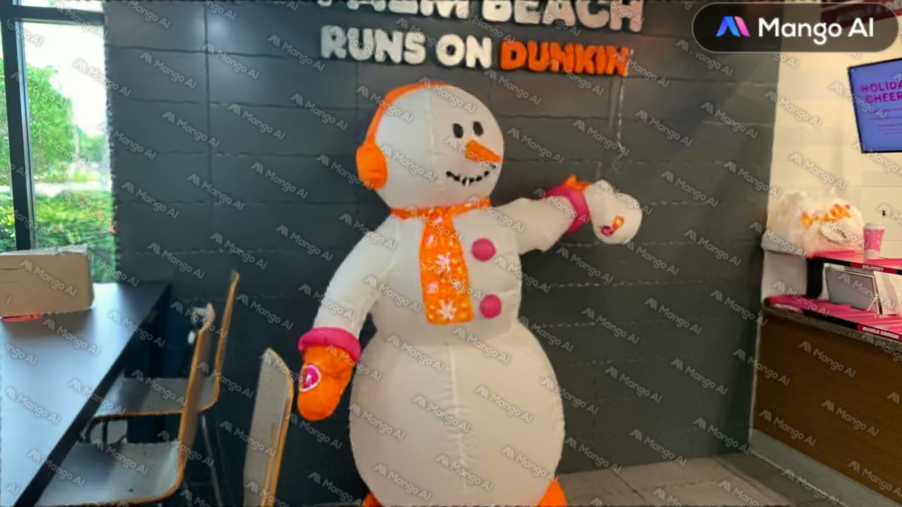 Snowman from Dunkin Talks in Elmo's Voice Without Moving Mouth