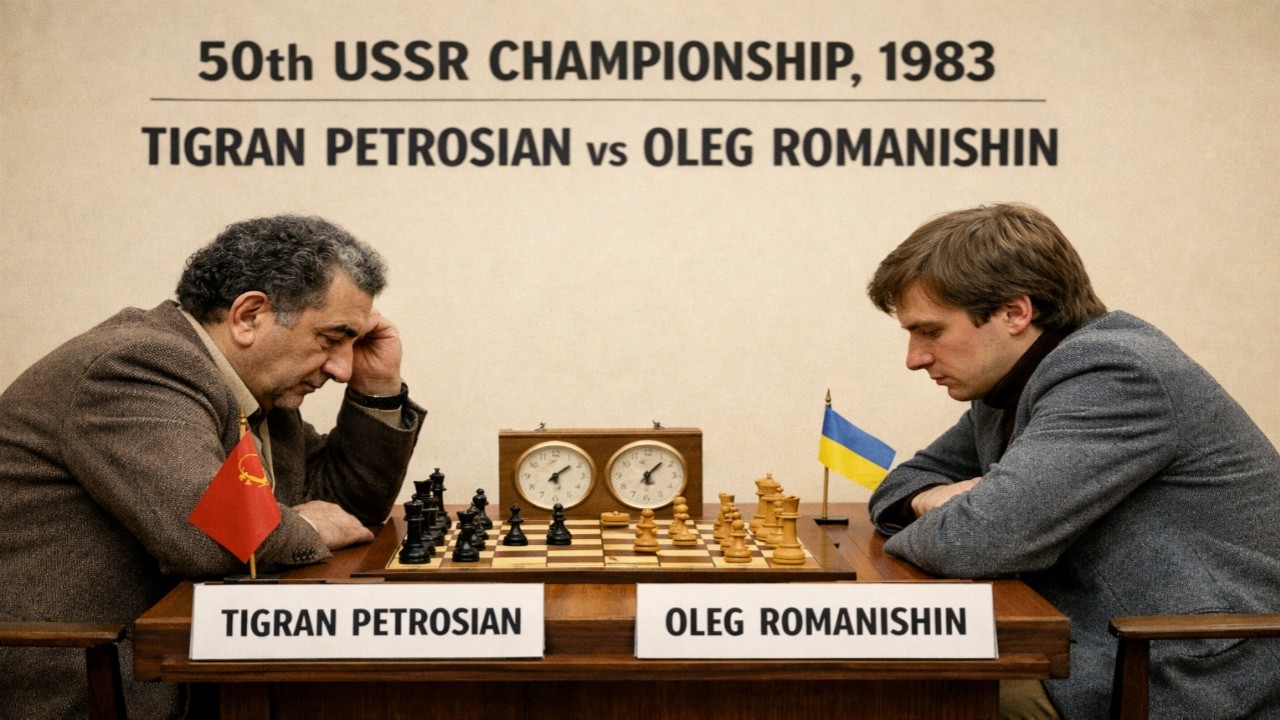 Tigran Petrosian vs Oleg Romanishin - 50th USSR Championship, 1983