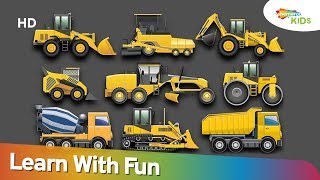 Learning Construction Vehicles For Kids | Excavator, Bull Dozer, Crane & More | Shemaroo Kids Learning Construction Vehicles For Kids | Excavator, Bull Dozer, Crane & More | Shemaroo Kids