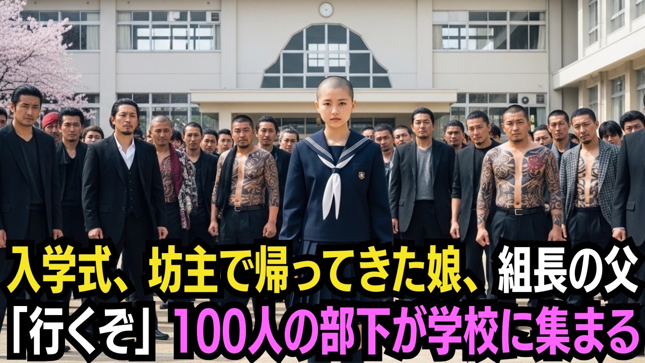 入学式の後娘がスキンヘッドで帰宅。組長の父「出るぞ」100人の部下が学校に突撃することに
